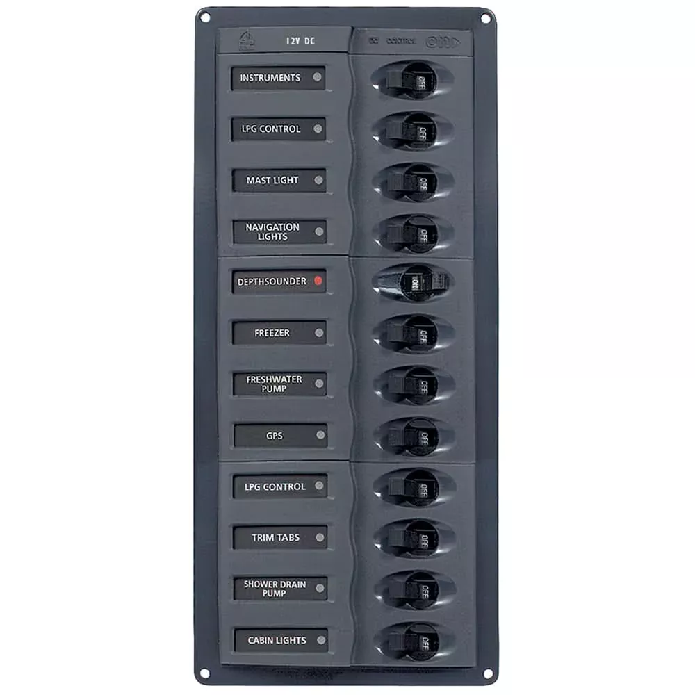 BEP DC Panel – 12-Way – No Meter – Vertical [902NMV]
