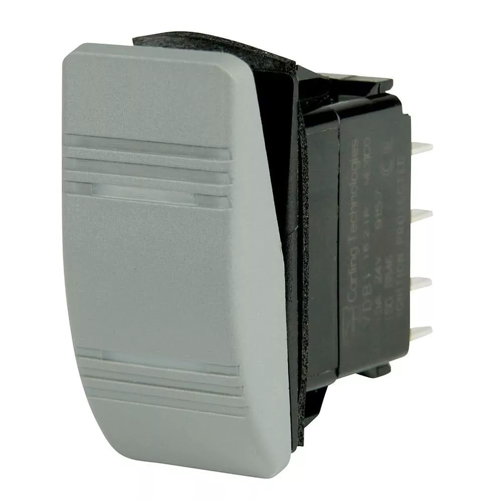 BEP DPDT Contura Switch – 2-Amber LEDs – Gray – ON/ON [1001812]