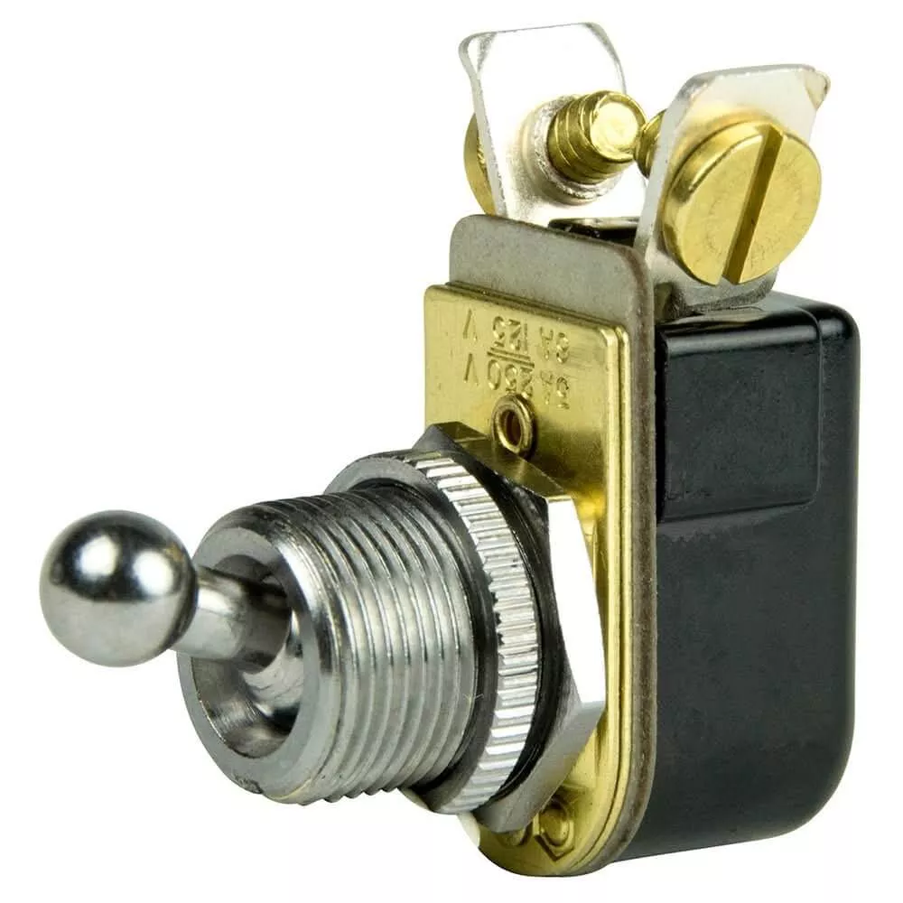 BEP SPST Chrome Plated Toggle Switch – 3/8″ Ball Handle – OFF/ON [1002022]