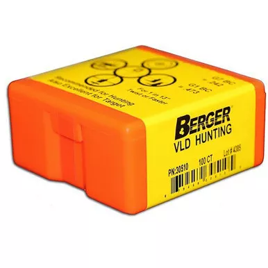BERGER 28501 7MM 168GR VLD HUNTING 100 CT.