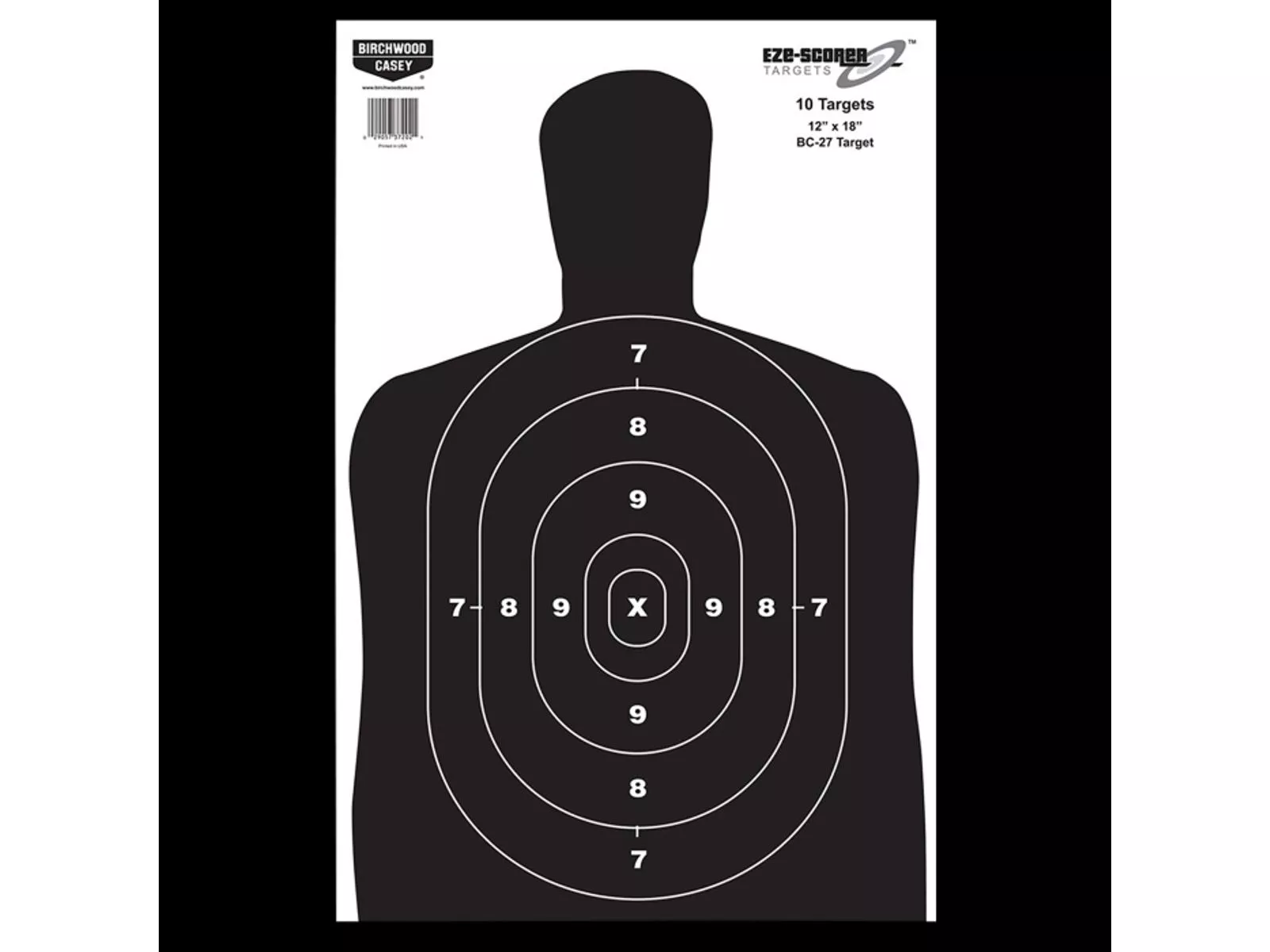 Birchwood Casey 37005 EZE-Scorer BC-27 Silhouette Paper Hanging Target