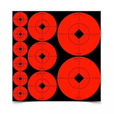 Birchwood Casey BC-33928 Target Spot Assorted Size Orange Targets