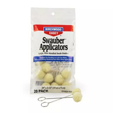 Birchwood Casey BC-41110 Swauber Applicators, 20 Pack
