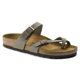 Birkenstock Unisex Mayari Birko-Flor Sandals - Stone - 36