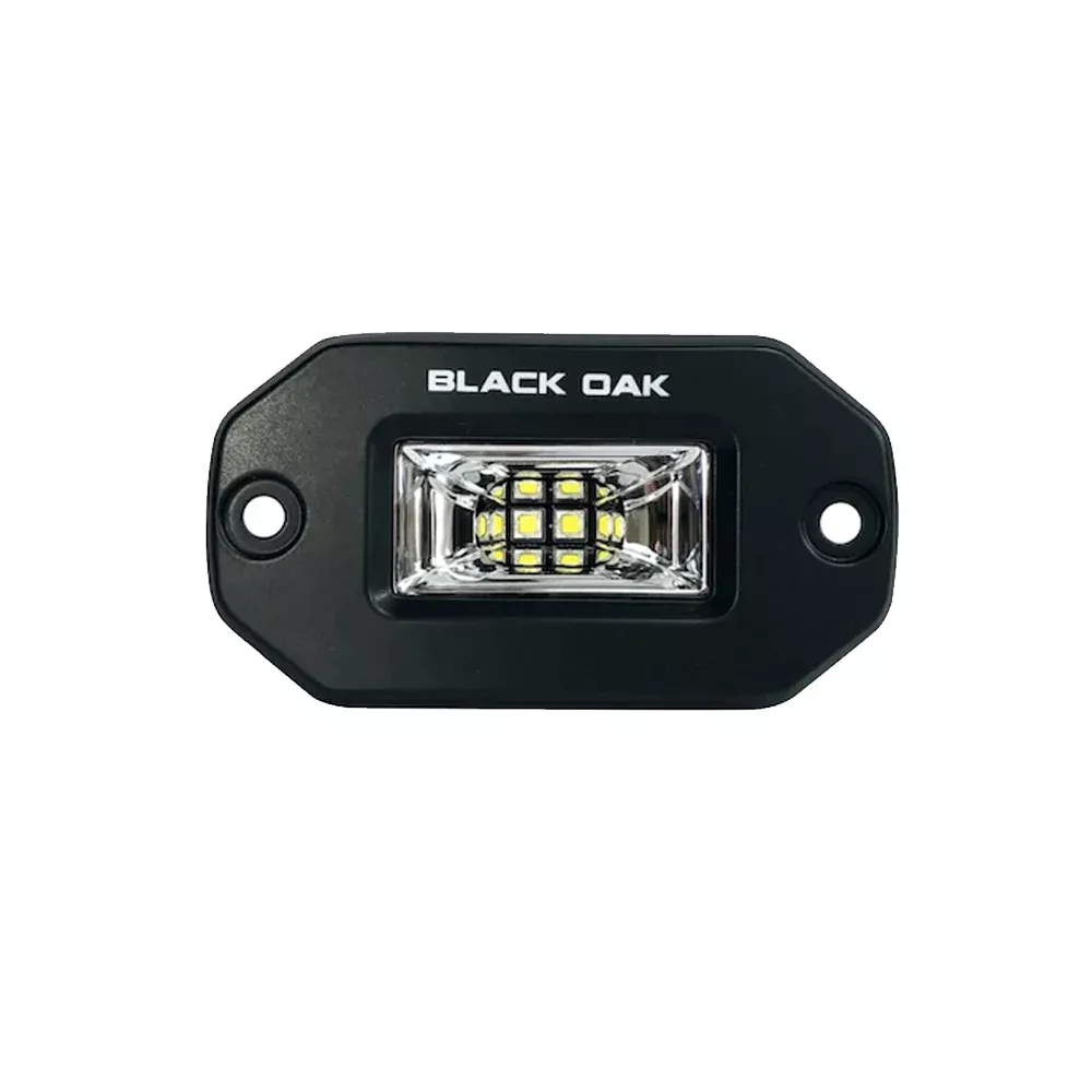 Black Oak 2″ Marine Flush Mount Spreader Light – Black Housing – Pro Series 3.0 [2FSLB-S]