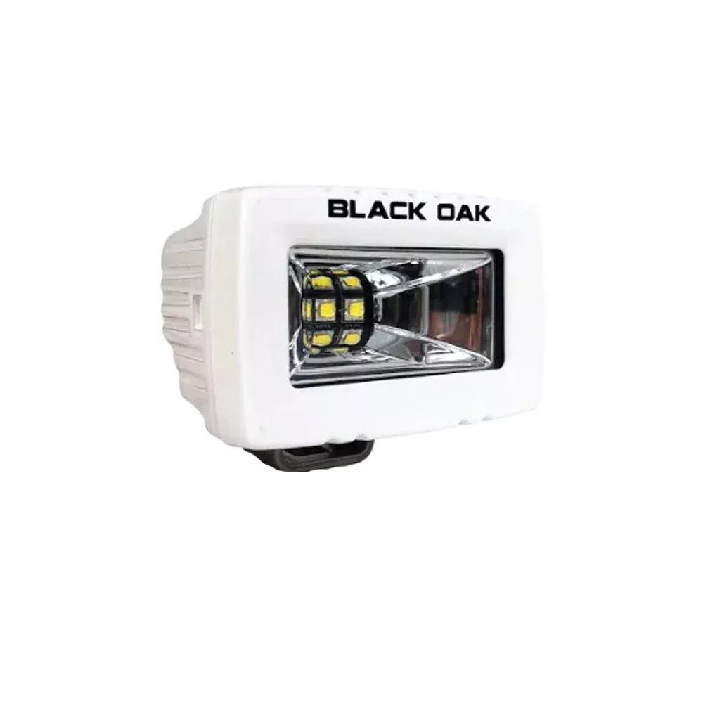 Black Oak 2″ Marine Spreader Light – Scene Optics – White Housing – Pro Series 3.0 [2-MS-S]