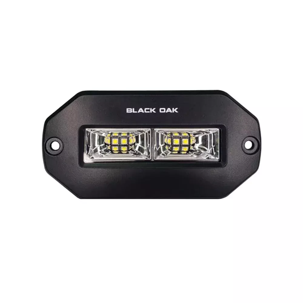 Black Oak 4″ Marine Flush Mount Spreader Light – Black Housing – Pro Series 3.0 [4BFMSL-S]