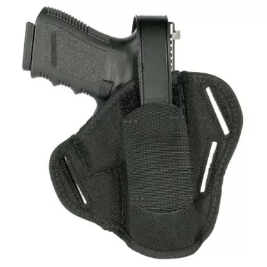 Blackhawk 40PC00BK Nylon 3-Slot Pancake Holster for 2" - 3" BBL Small & Medium Double Action Revolvers