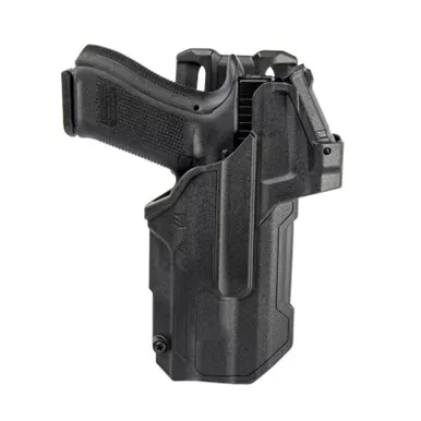 Blackhawk T-Series Level 2 Light-Bearing Red Dot Sight (RDS) Duty Holster for Glock 17/19 w/ Streamlight TLR-1