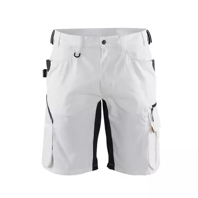 BLAKLADER 1638 White/Dark Grey Ripstop Shorts (163813301098)