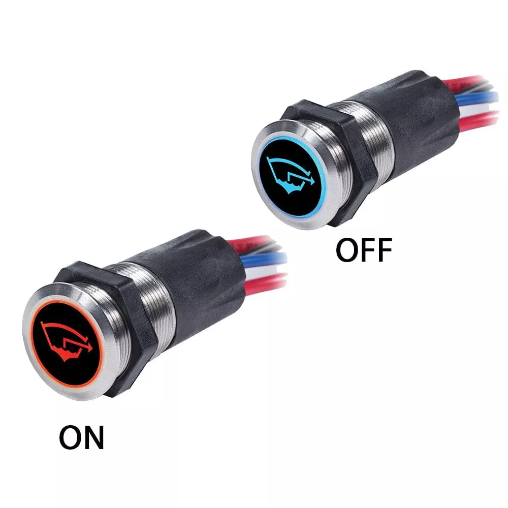 Blue Sea 4181 Backlit Push Button Switch OFF/(ON) – 15A