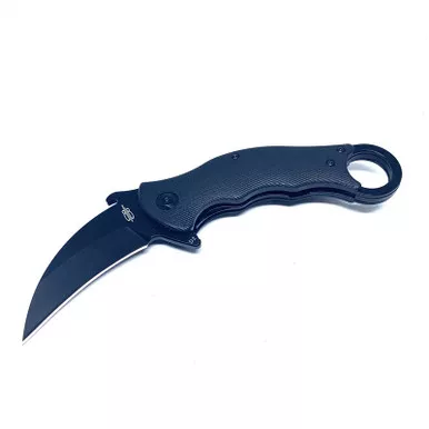 BnB Knives Tactical Karambit Folder Knife 2.50" D2 Hawkbill Plain Edge Blade, G10 Handle