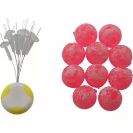 BnR Tackle Soft Beads - 8 MM - 15 Beads Per Pack - Mottled Pink