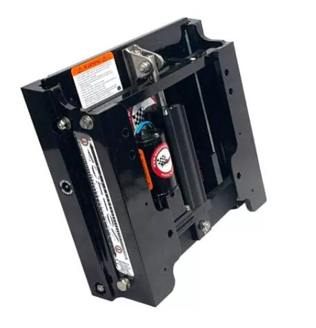 Bob’s Machine 4″ Setback Action Series Jack Plate, Powder Coated Gloss Black• 100-104101P-PCGB-NOSPN-NG
