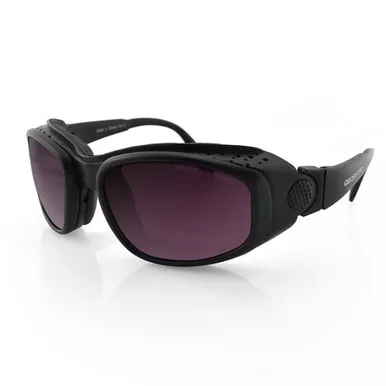 Bobster BSSA301AC Sport & Street 3 Convertible Interchangeable Goggles w/ Matte Black Frame & Clear,Purple Silver Flash Mirror Lens