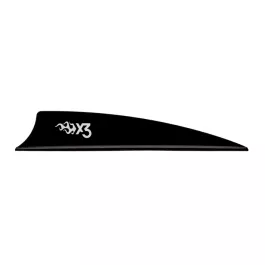 Bohning X3 Vane 3" - 100 Pack - Black