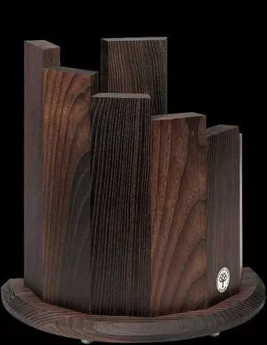 Boker Ebony "Circle" Ash Knife Block