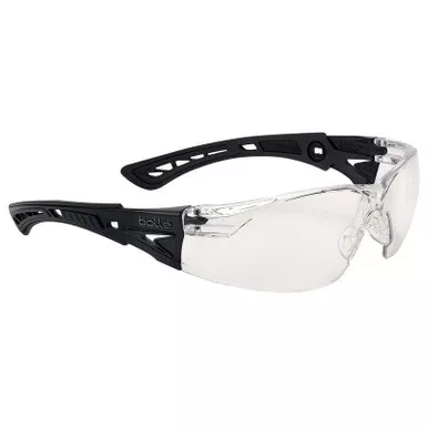 Bollé Rush+ Small BSSI Safety Glasses, Matte Black Frame