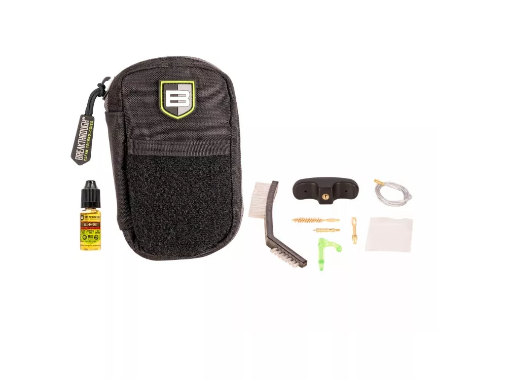 Breakthrough Badge Series Pull-Through Cleaning Kit w/ Molle Pouch, 9mm, Black