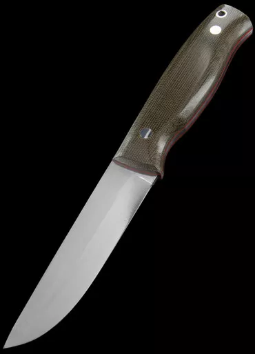 Brisa Trooper 115 Scandi 80CrV2 Steel Micarta Leather Fixed Blade