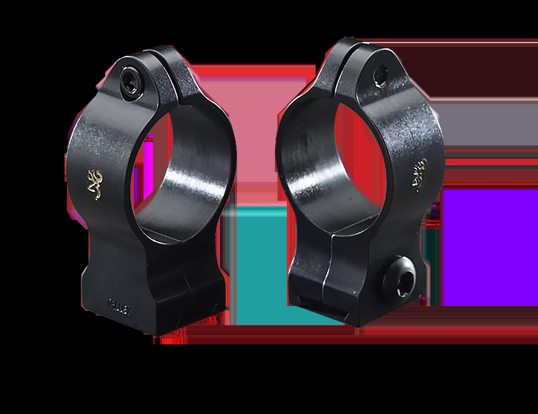 Browning 12345 Scope Ring SetVertically Split Browning A-Bolt/BAR/BLR/X-Bolt Browning-Style 2-Piece Base High 1″ Tube Matte Black Aluminum