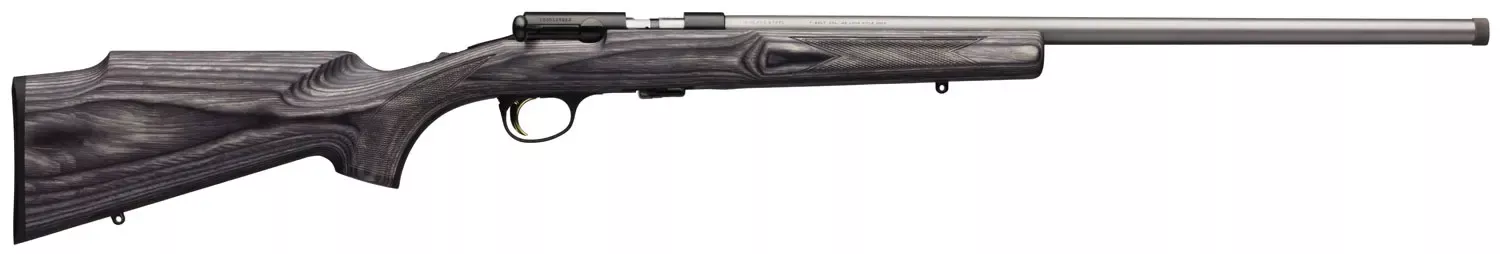 Browning 22 LR Caliber with 10+1 Capacity, 22″ Threaded Barrel, Polished Blued Metal Finish & Satin Gray Laminate Stock Right Hand (Full Size)