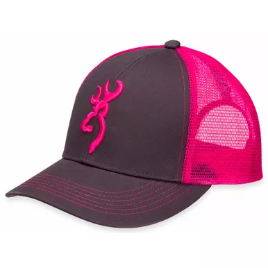 Browning Flashback Neon Hat Charcoal/neon Pink
