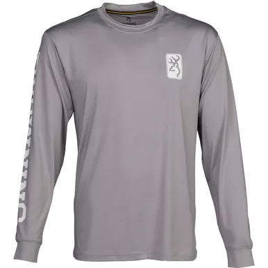 Browning Long Sleeve Sun Shirt Gray/white