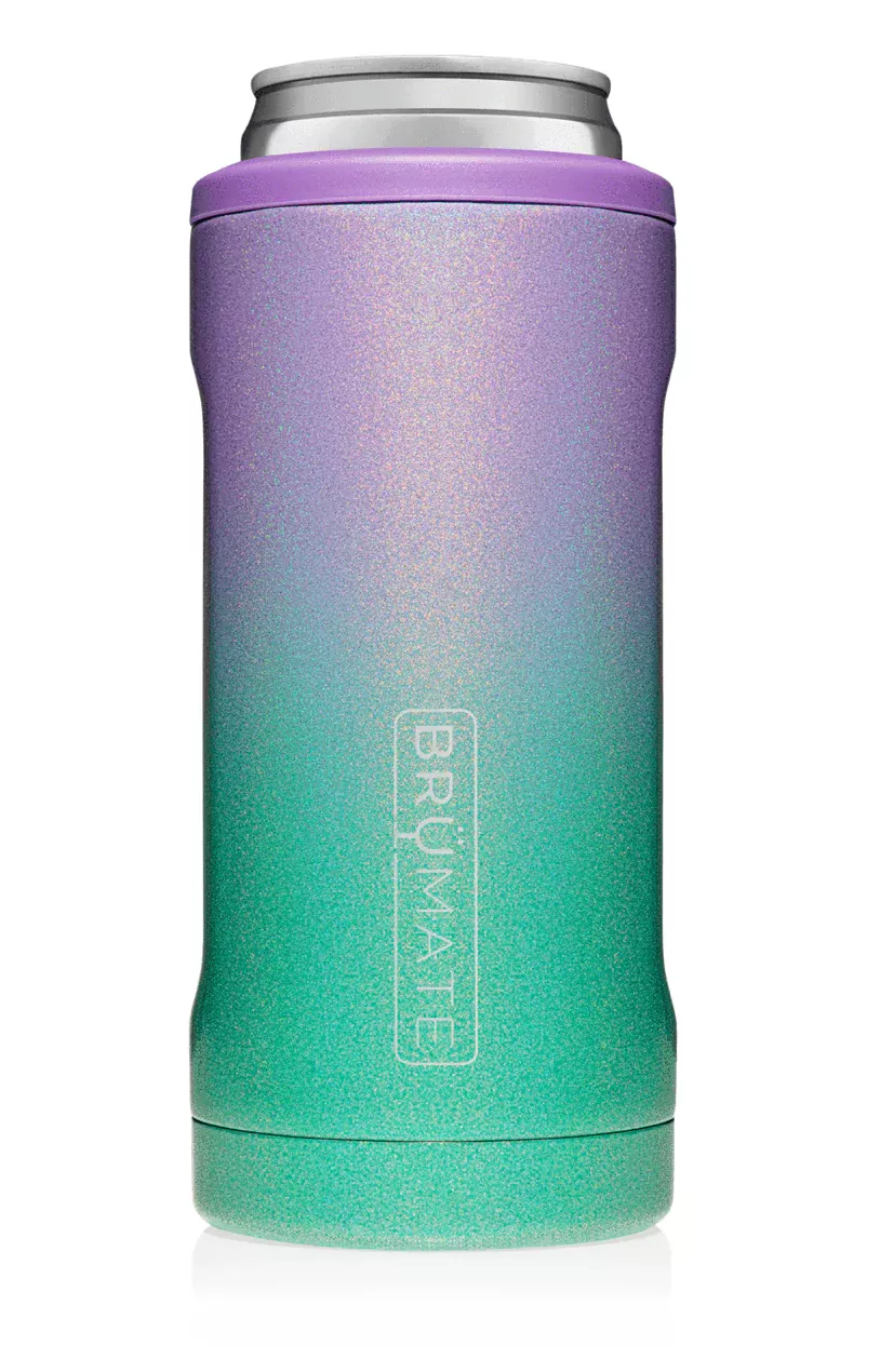 BruMate Hopsulator Slim 12oz. Can Cooler Glitter Mermaid #HS12GLTQO