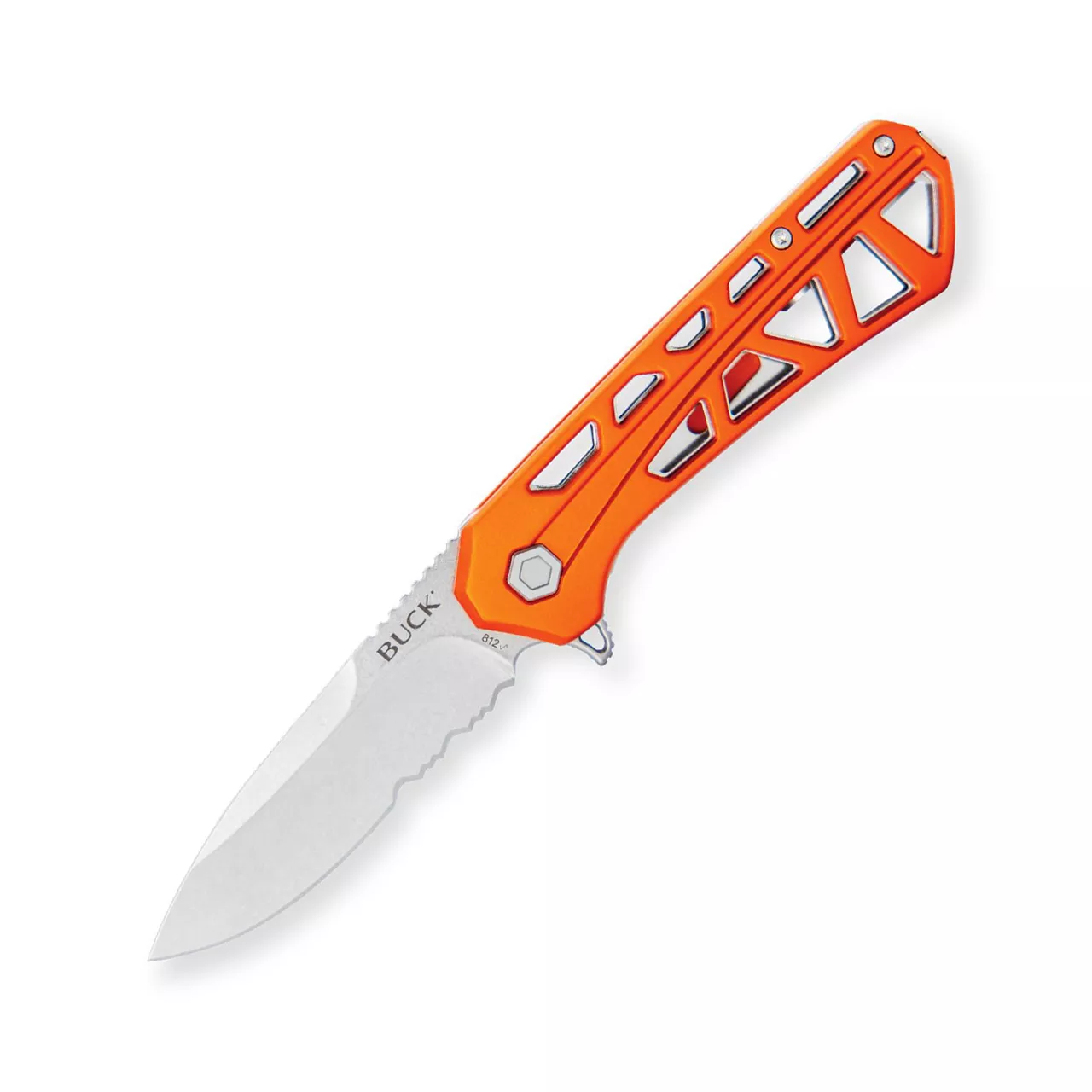 Buck Knives 812 Trace Folding Knife Satin Drop Point Orange #0812ORX