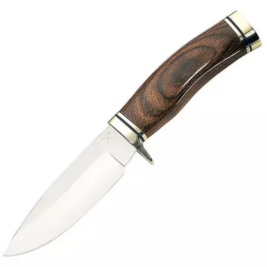 Buck Vanguard Fixed Blade 4.25" SS Blade Wood Handle with Leather Sheath