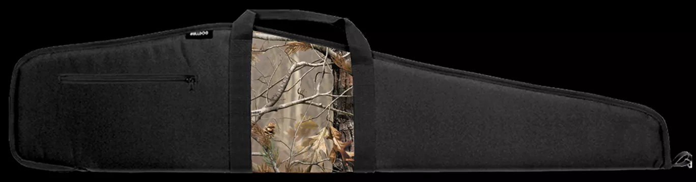 Bulldog Camo Panel Rifle Case 44 Scoped Rifle Black Nylon Case”
