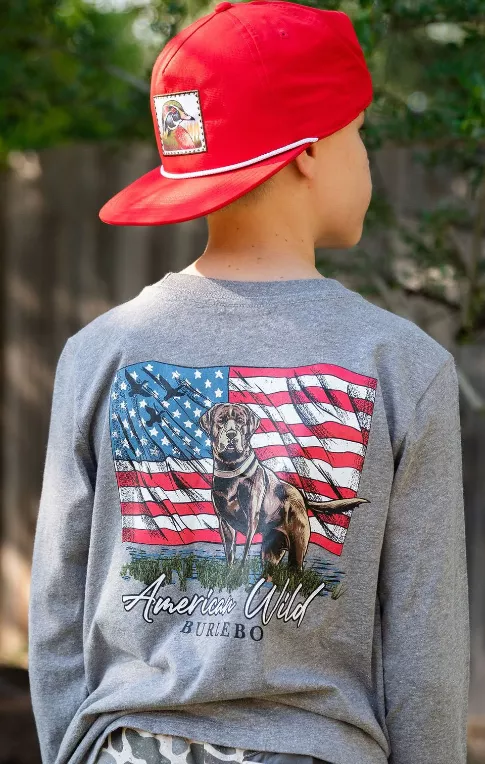 Burlebo Youth American Wild Long Sleeve Tee