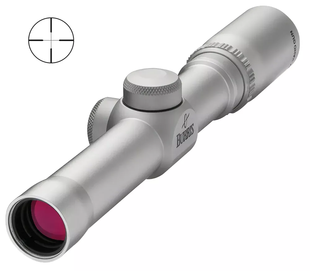 Burris Handgun Nickel 2x20mm 1″ Tube Plex Reticle