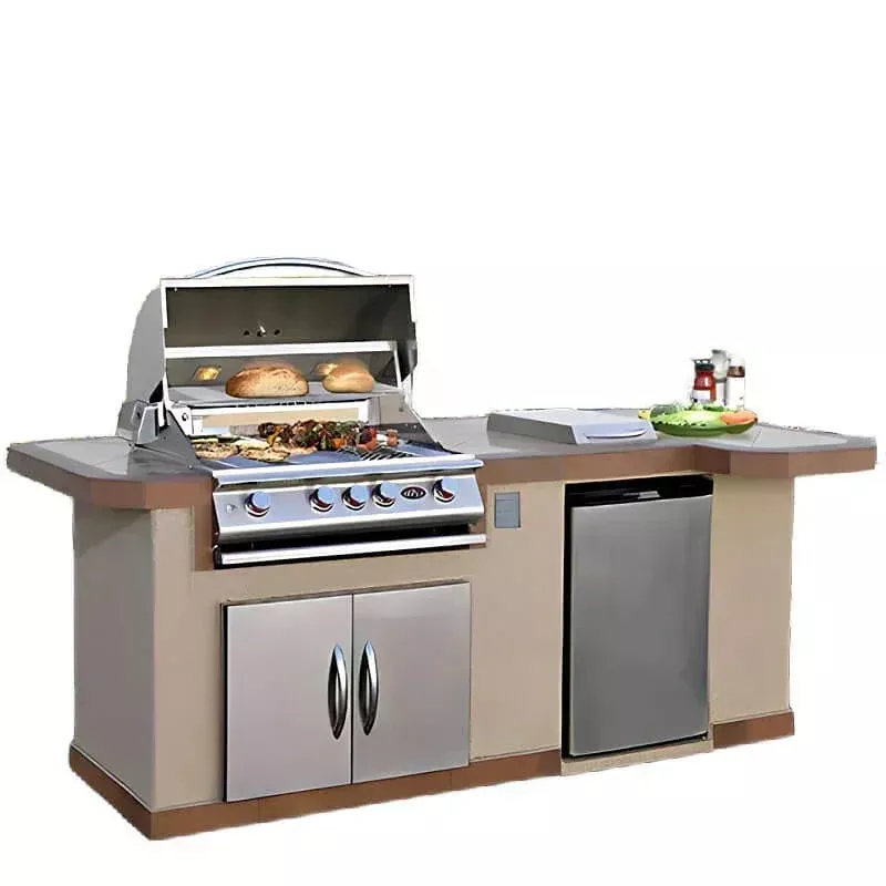 Cal Flame Avalon Q 8 Ft. L-Shaped BBQ Grill Island – BBK820