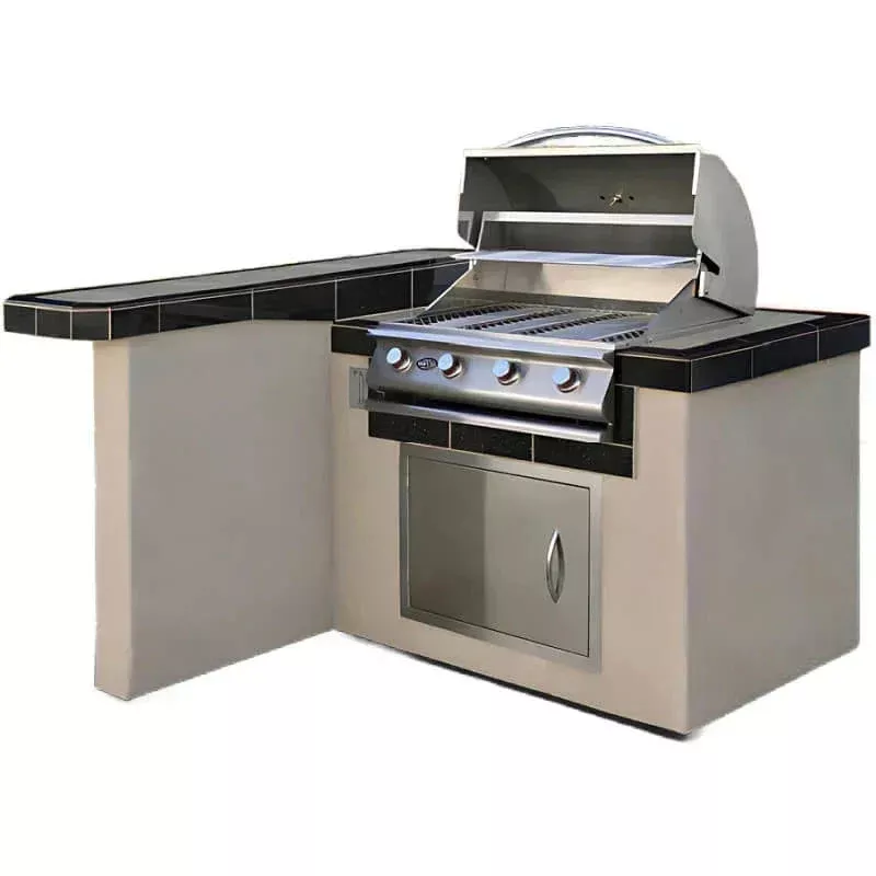 Cal Flame Maui Q 4 Ft. L-Shaped BBQ Grill Island – BBK401