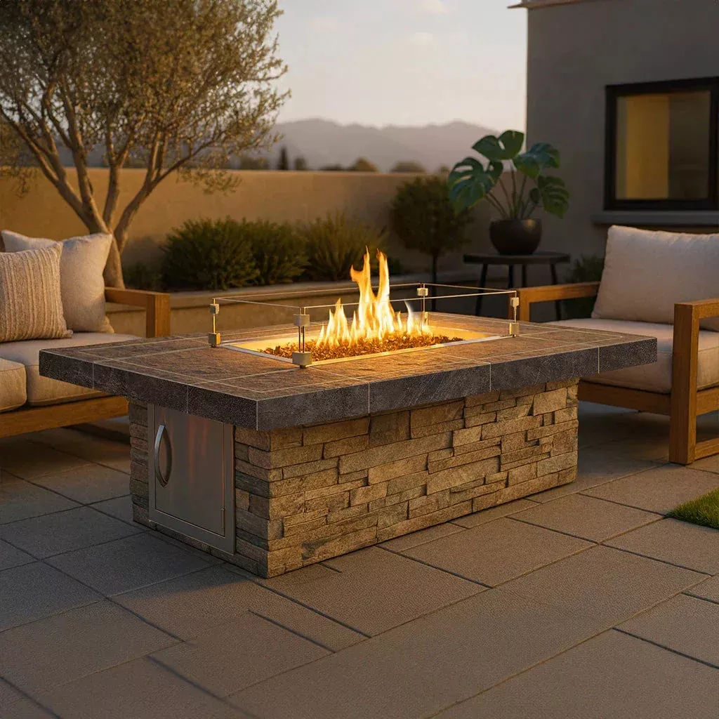 Cal Flame Mojave Modern Outdoor Gas Fire Pit FPT-RT601M