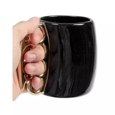 Caliber Gourmet CBG-M-1026 Brass Knuckle Coffee Mug