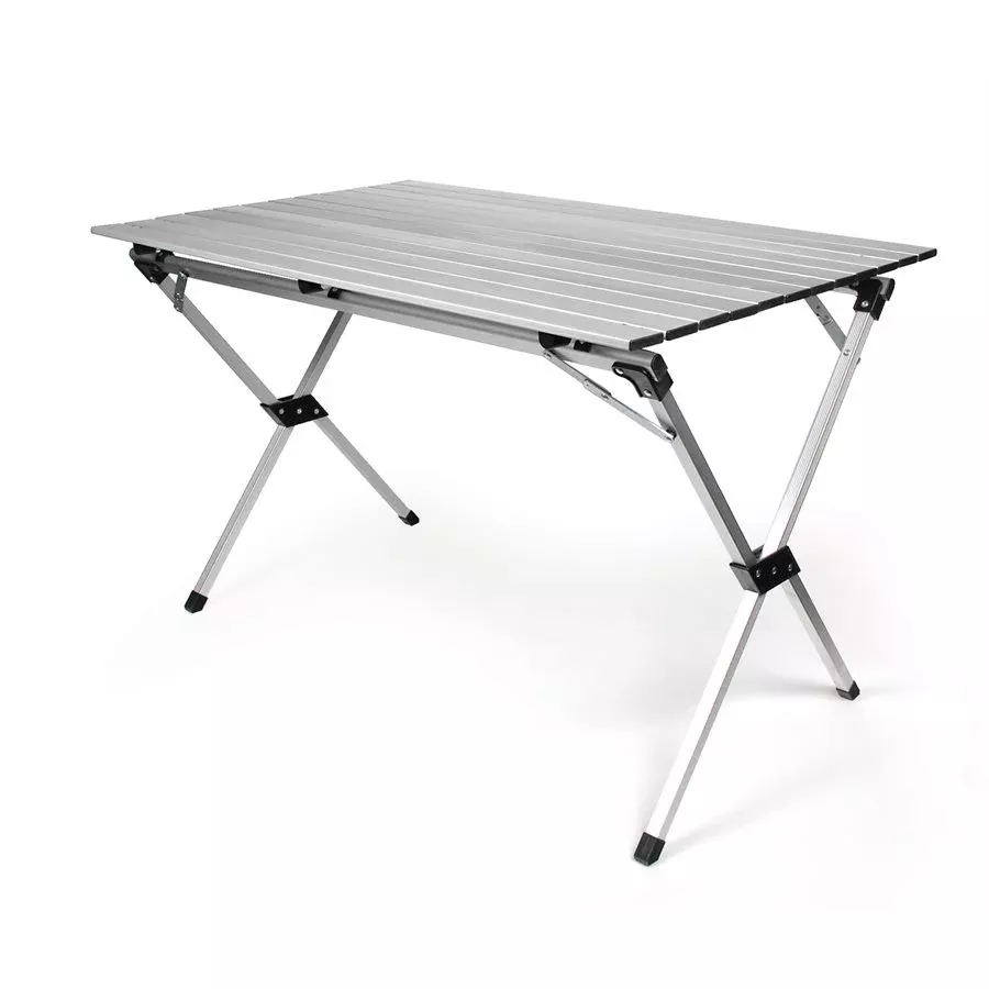 Camco Fold-Away Aluminum Table – Roll-up with Carry Bag• 51892
