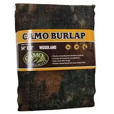 Camo Unlimited Woodland Burlap 54″X12′