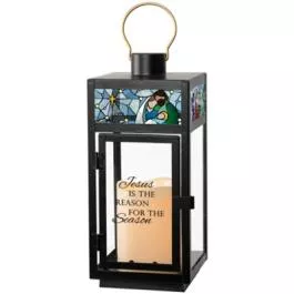 Carson Home Accents Jesus Reason Stained Lantern