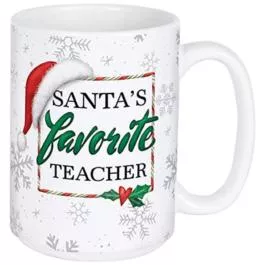 Carson Home Accents Santa’s Favorite Teacher Mug