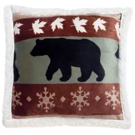 Carstens Sherpa Throw Plush Pillow - 18" x 18" - Mint Green Cascade Ridge