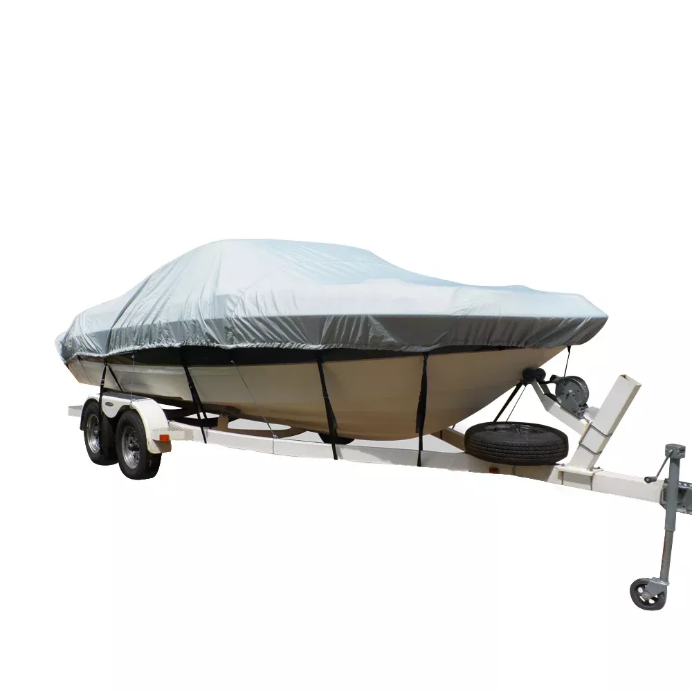 Carver Flex-Fit PRO Polyester Size 10 Boat Cover f/V-Hull Runabouts I/O or O/B – Grey [79010]