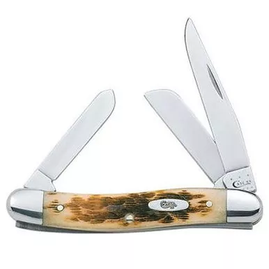 Case 00042 Medium Amberbone CV Stockman Pocket Knife