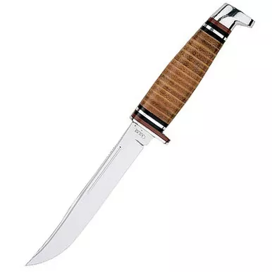 Case 00381 Hunter Fixed Blade Knife 5.5" Stainless Brown Leather Handle