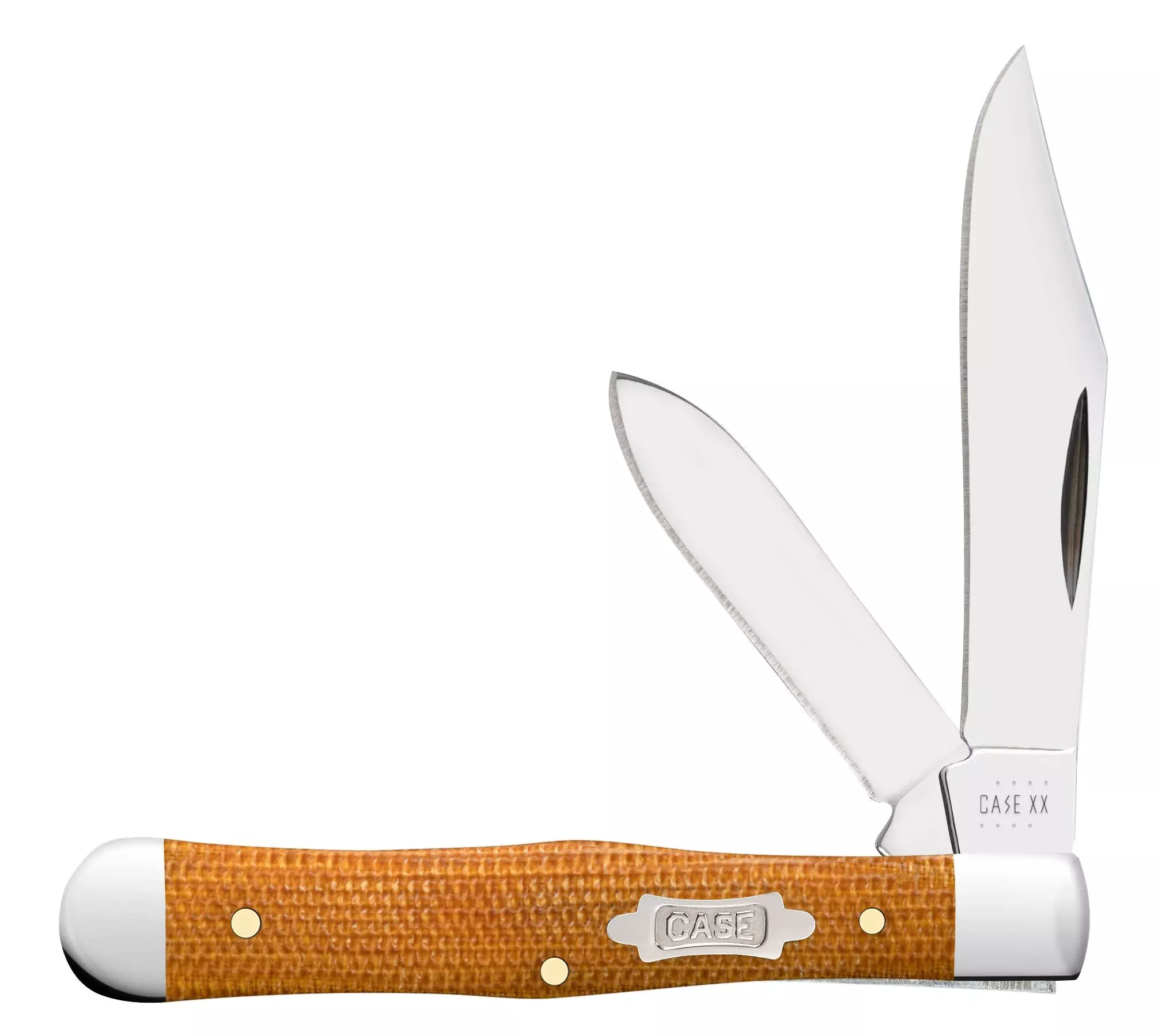 Case Knife Natural Canvas Micarta Small Swell Center Jack #23694