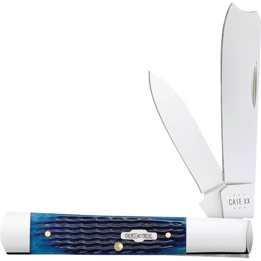 Case Knife Rogers Corn Cob Jig Blue Bone Razor Knife #02798
