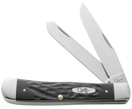 Case Knife Rough Black Jigged Synthetic Trapper #18221