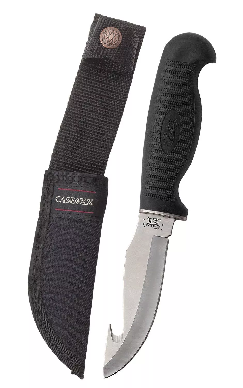Case Lightweight Hunter Gut Hook with Ballistic Nylon Sheath Knife #06248